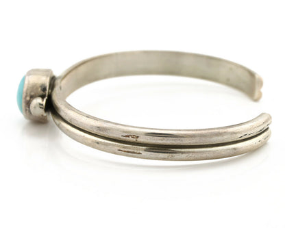 Navajo Bracelet .925 Silver Sleeping Beauty Turquoise Native American C.80's