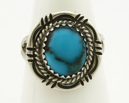 Navajo Ring .925 Silver Blue Southwest Turquoise Native Artist C.1980's