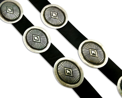 Concho Belt .925 Silver Handmade Signed Artist Calvin Martinez C.80's