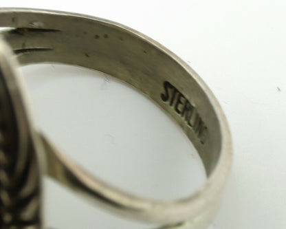 Navajo Ring .925 Silver Blue Turquoise Native American Artist C.1980's