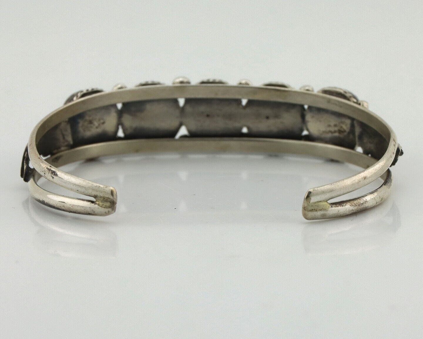 Women's Navajo Bracelet 925 Silver Natural Pink Mussel Native American C.80's