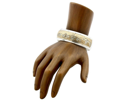 Navajo Bracelet .925 Silver & 12k Gold Filled Signed Artist Tom & Sylvia Kee