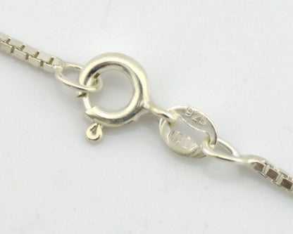 Zuni Handmade Cross Necklace 925 Silver Natural Gemstone Signed L. IULE C.80's