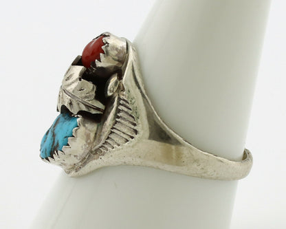 Navajo Ring .925 Silver Sleeping Beauty Turquoise Native Artist C.1980's