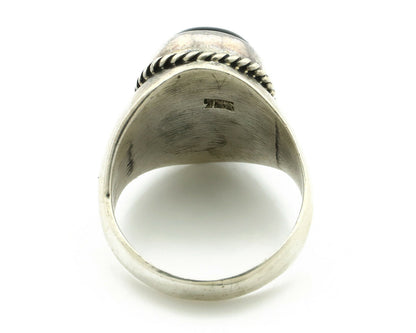 Navajo Ring .925 Silver Handmade Black Onyx Native American Artist C.80's