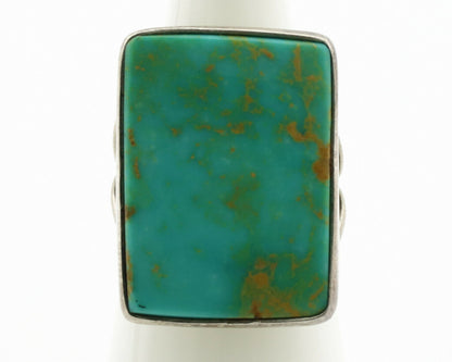 Navajo Ring .925 Silver Kingman Turquoise Artist Signed Gecko C.80's