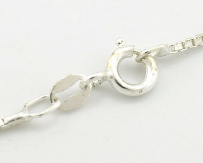 Navajo Necklace .925 Silver Manassas Turquoise Artist Signed Sunrise C.80's