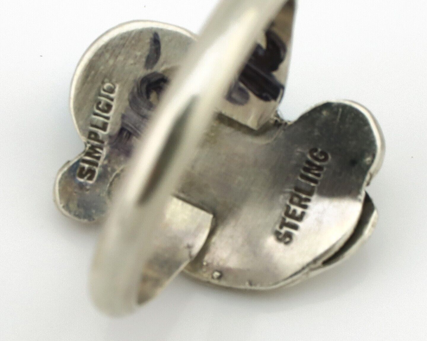 Zuni Ring 925 Silver Natural Mined Blue Turquoise Artist Signed Simplicio C.80's