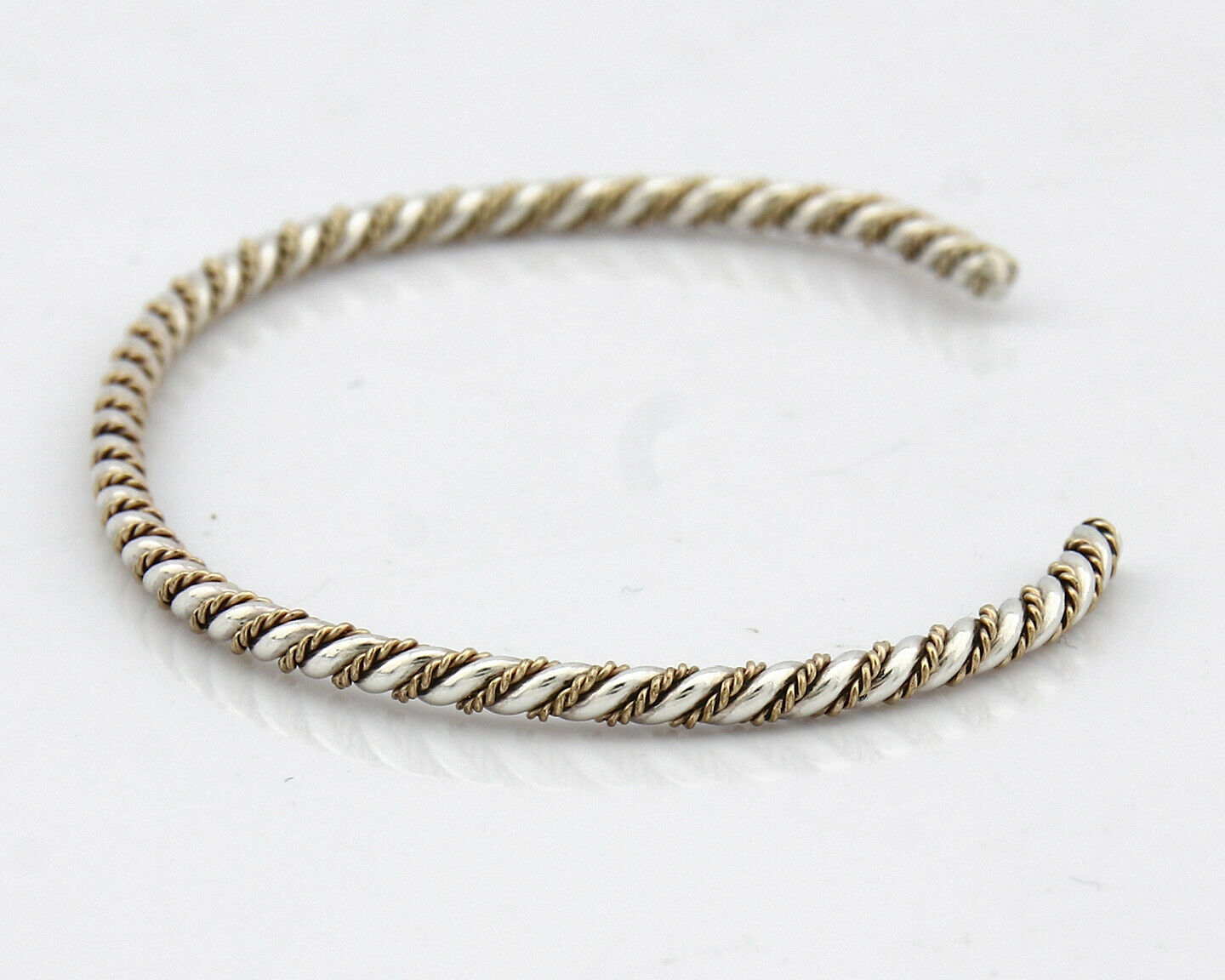 Navajo Bracelet .925 Silver Braided Twisted Artist Tahe C80's