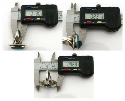 Navajo Ring .925 Silver Turquoise Mountain Signed M Begay C.80's