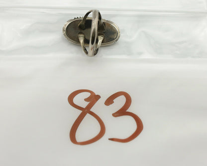 Navajo Ring .925 Silver Turquoise Mountain Native American C.80's