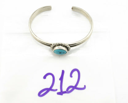 Navajo Bracelet .925 Silver Sleeping Beauty Turquoise Native American C.90's