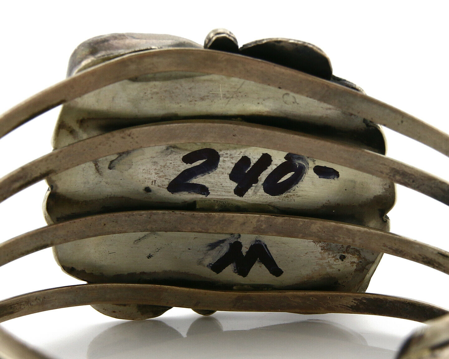 Navajo Bracelet .925 Silver Coral & Turquoise Artist Native American C.1975