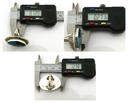 Navajo Ring .925 Silver Blue Spiderweb Turquoise Native American C.80's