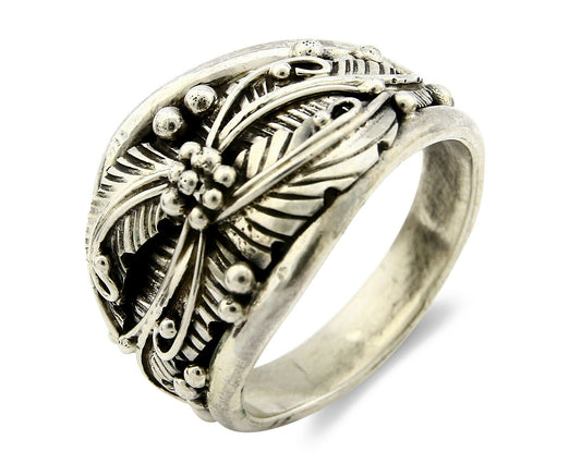 Navajo Ring .925 Silver SOLID Silver Handmade Artist Native American C.80's