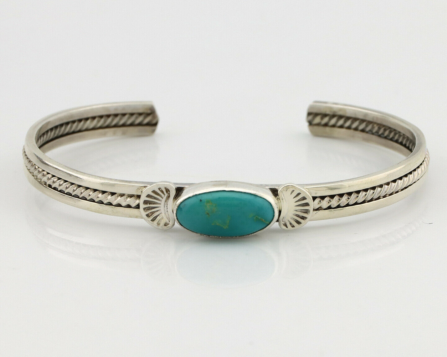 Women's Navajo .925 Silver Blue Turquoise Artist Inca MFG Circa 1990's