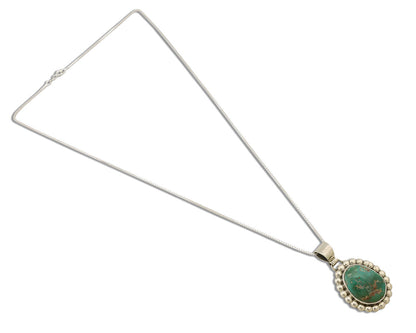 Navajo Necklace .925 Silver Royston Turquoise Signed Native C.1980's