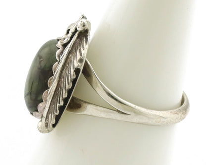 Navajo Ring .925 Silver Damale Turquoise Handmade Native American Artist C.1980s