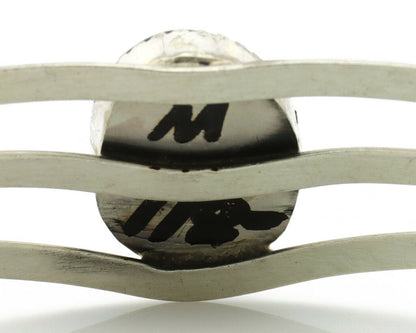 Navajo Bracelet .925 Silver Natural Black Onyx Artist Native American C.90's