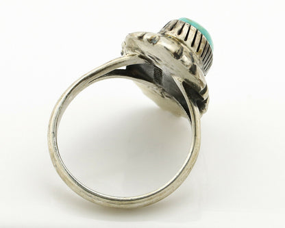 Navajo Ring .925 Silver Arizona Turquoise Signed M Montoya C.80's