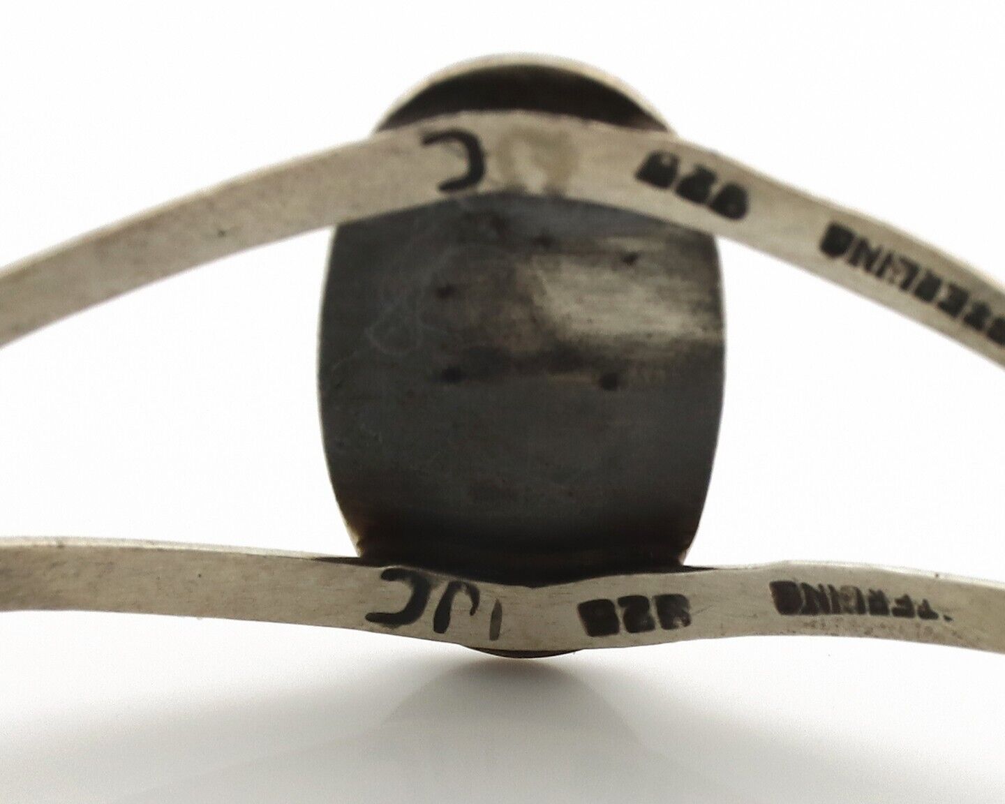 Women's Navajo Bracelet 925 Silver Pink Mussel Native American Artist Signed IJC