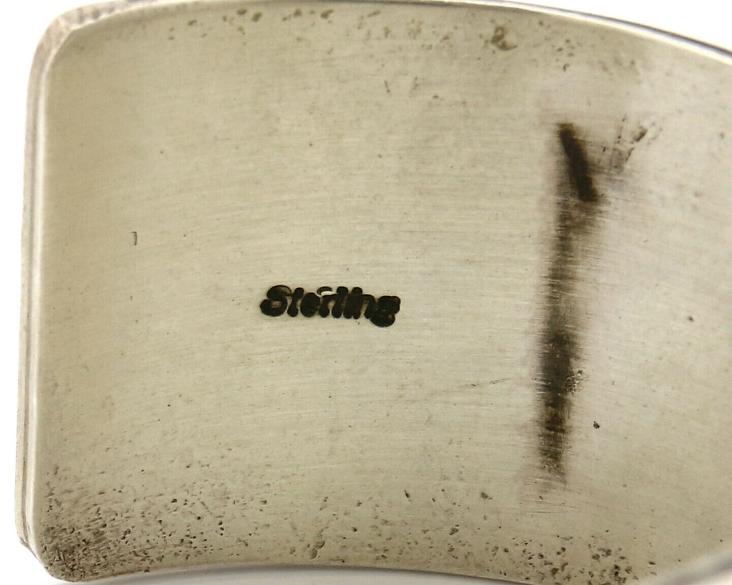 Navajo Bracelet .925 SOLID Silver Artist Signed Harold Yazzie Overlay C.80-90's