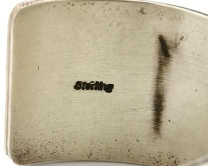 Navajo Bracelet .925 SOLID Silver Artist Signed Harold Yazzie Overlay C.80-90's