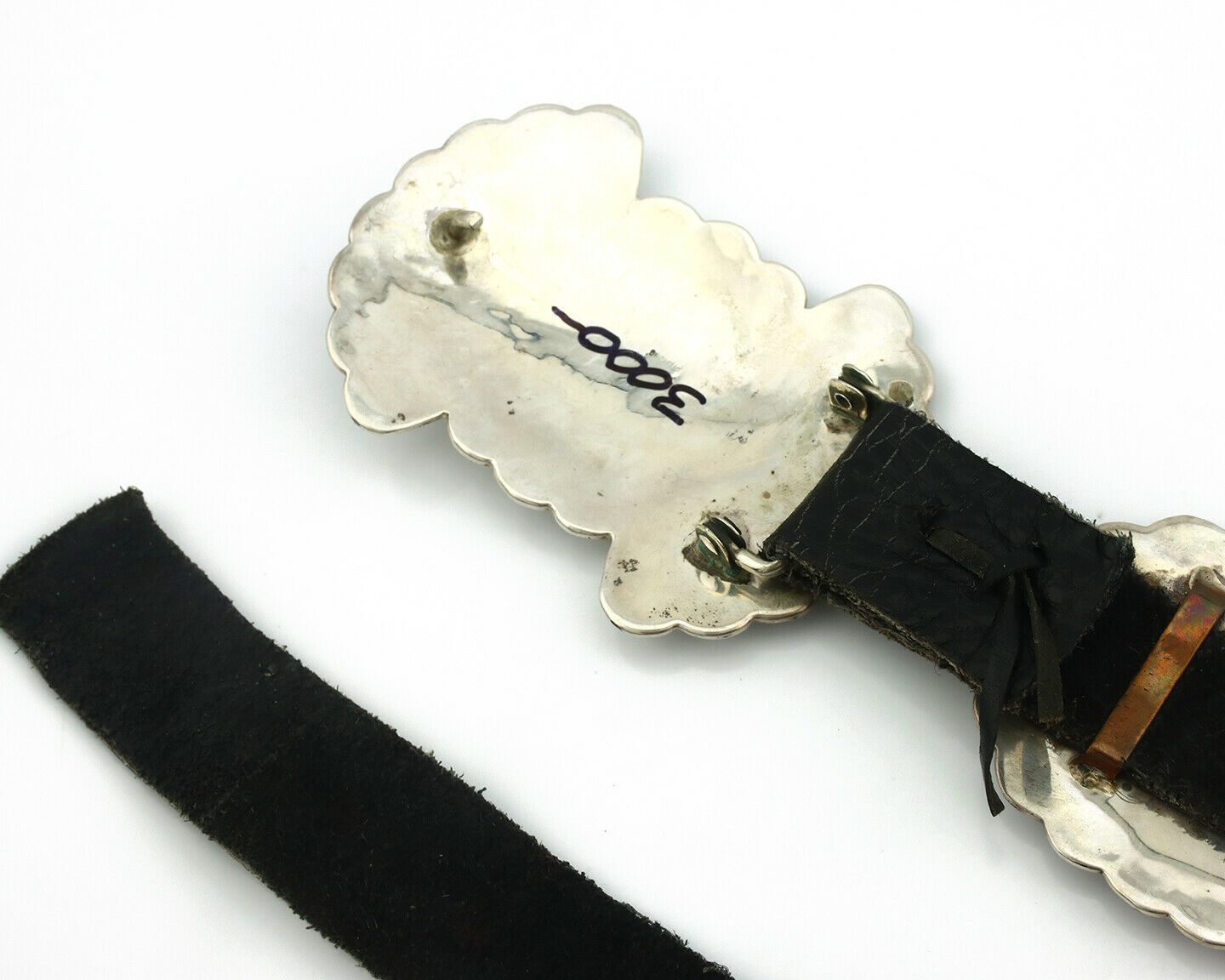 Navajo Concho Belt .925 Silver Hand Stamped Artist Michael Rogers C.80's