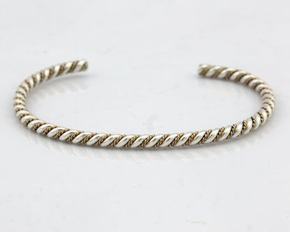 Navajo Bracelet .925 Silver Braided Twisted Artist Tahe C80's 3.0mm Wide