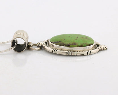 Navajo Necklace 925 Silver Natural Mined Gaspiete Artist Signed RB C.80's