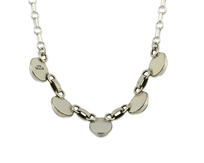 Navajo Necklace .925 Silver Tiger Eye Sapphire Native American Artist C.80's