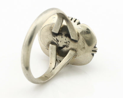 Navajo Ring .925 Silver Kingman Turquoise Handmade Native American Artist C.80's