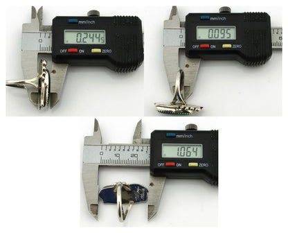 Navajo Ring 925 Silver Natural Green Malachite Signed Justin Morris C.80's