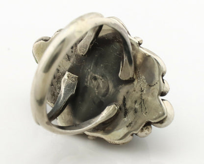 Navajo Ring .925 Silver Morenci Turquoise Native American Artist C.1980's