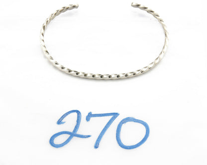 Navajo Bracelet .925 Silver Native American Artist Handmade 3.0 mm wide C.1980's
