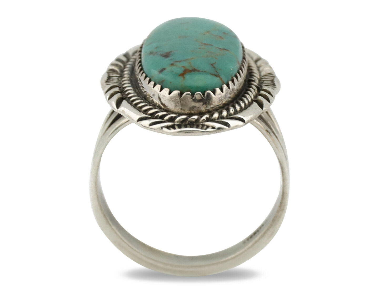 Navajo Ring .925 Silver Arizona Turquoise Artist Native American C.80's