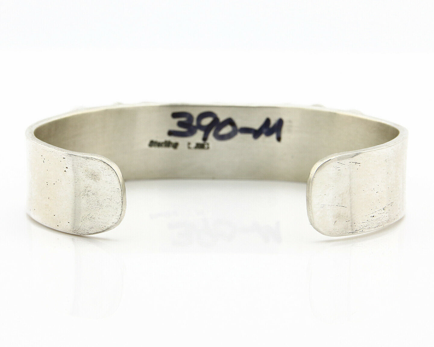 Navajo Bracelet .925 Silver Natural Turquoise Signed C Jones C.80's