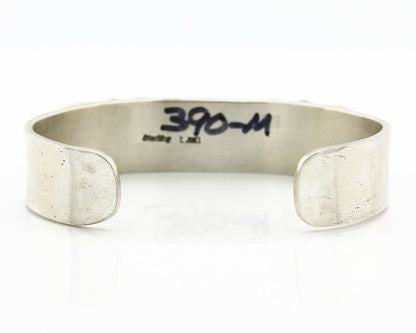 Navajo Bracelet .925 Silver Natural Turquoise Signed C Jones C.80's