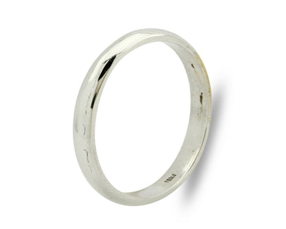 Wedding Band 18k Gold SOLID White 3.5 mm Wide Ring