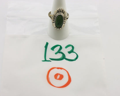 Navajo Ring .925 Silver Manassas Turquoise Artist Signed C Montoya C.80's