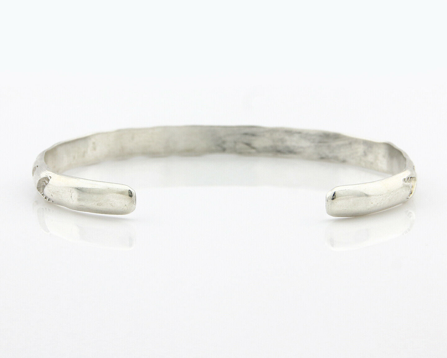 Navajo Bracelet .925 Silver Hand Stamped Arrow Head Artist V Montoya C.80's