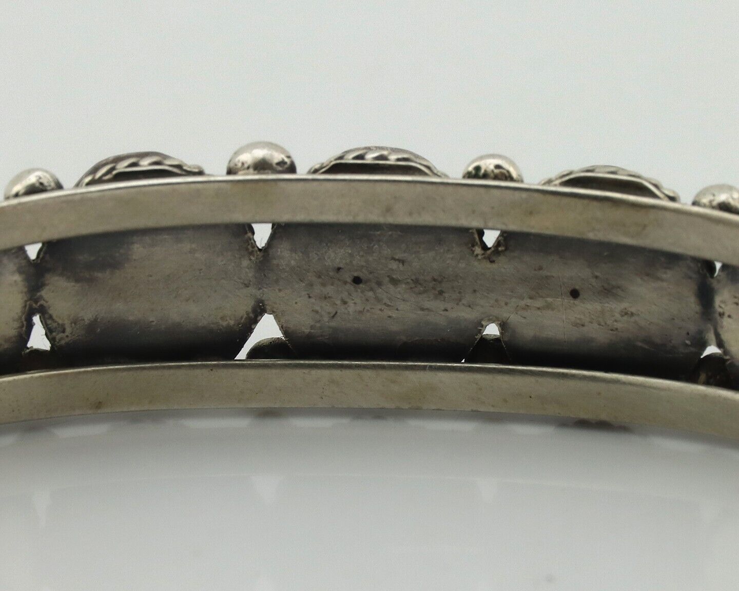 Women's Navajo Bracelet 925 Silver Natural Pink Mussel Native American C.80's
