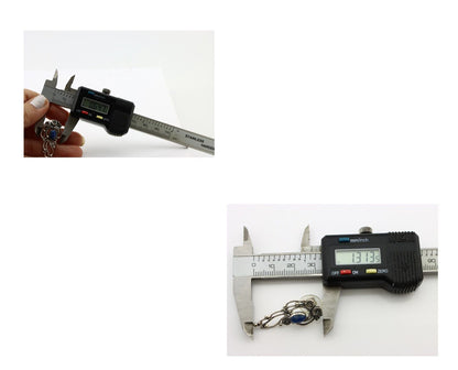 Navajo Earrings 925 Silver Natural Mined Denim Lapis Native American Artist C90s