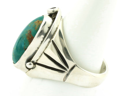 Navajo Ring .925 Silver Green Southwest Turquoise Native Artist C.80's