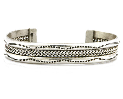 Women's Navajo Bracelet .925 Silver Handmade Cuff Native American Artist C.1980s