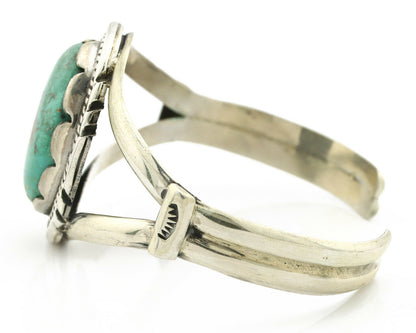 Navajo Bracelet .925 Silver Southwest Turquoise Signed Apache Manufacturing C80s