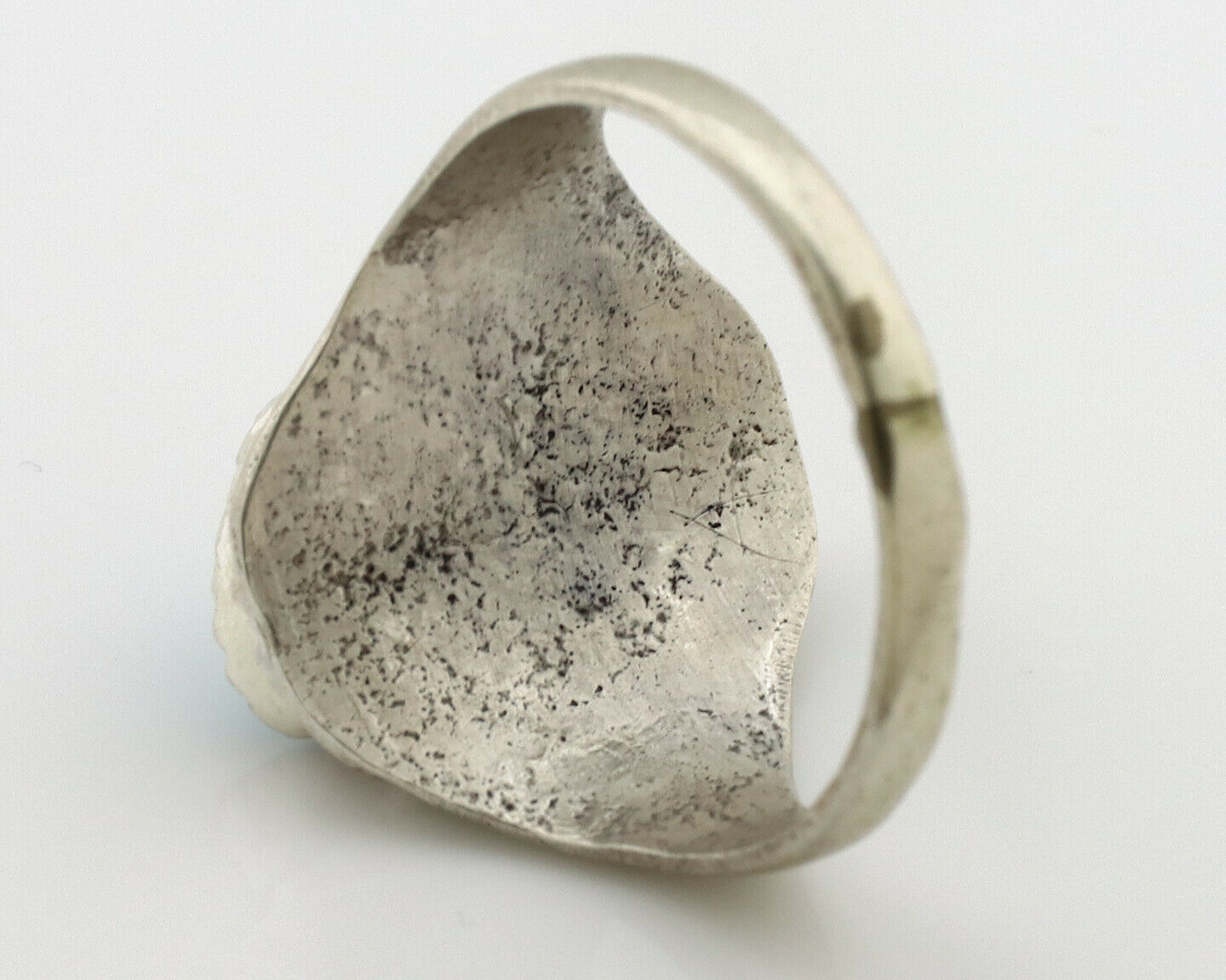 Navajo Ring .925 Silver Sleeping Beauty Turquoise Native Artist C.1980's