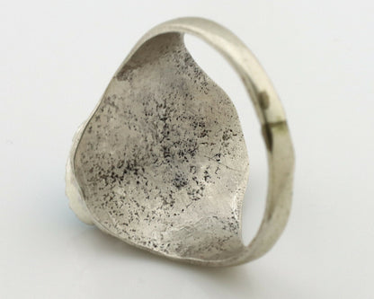 Navajo Ring .925 Silver Sleeping Beauty Turquoise Native Artist C.1980's