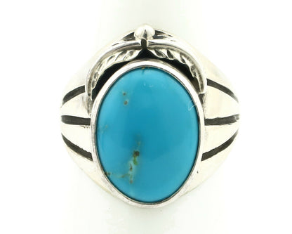Navajo Ring .925 Silver Blue Southwest Turquoise Native Artist C.80's