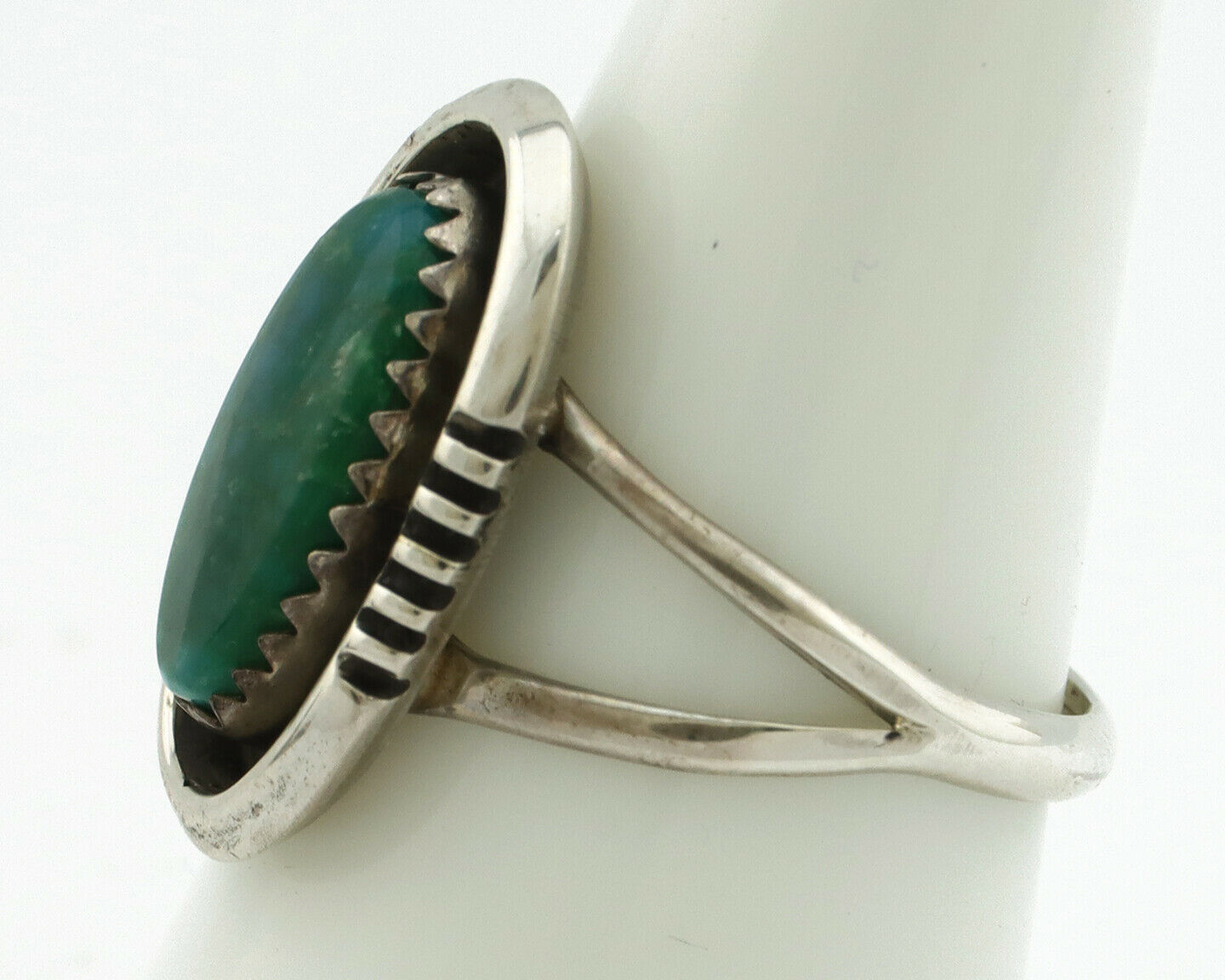 Navajo Ring .925 Silver Royston Turquoise Native American Artist Handmade C.80's